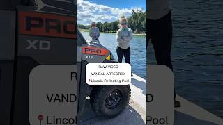 Exclusive - Arrest vandalism of Lincoln Reflecting Pool