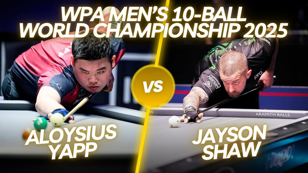 1/16 финала | Алойзиус Япп против Джейсона Шоу | Чемпионат мира WPA по бильярду (10 шаров) среди ...