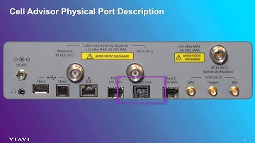 VIAVI CellAdvisor Base Station Analyzer Physical Overview