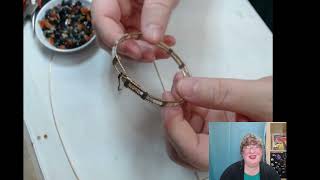 Beading Dreams: Square Wire Wrapped Bling Bangle with Heather