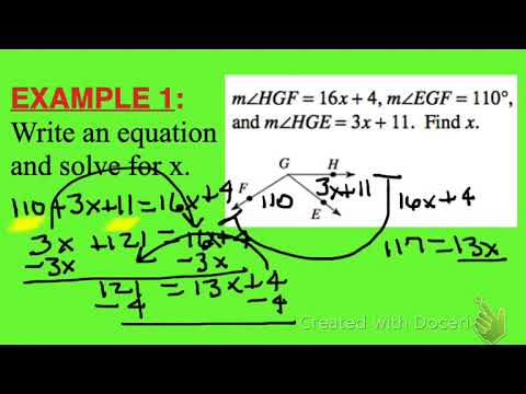 1 3G Pt 2 Angle Addition Postulate
