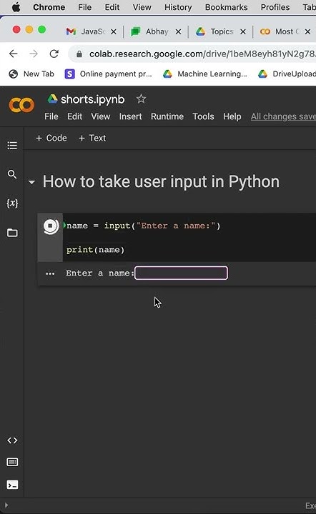 How to take user input in Python 3 | Codersarts - YouTube