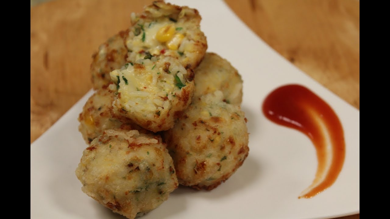 Jain Cheesy Corn Rice Ball