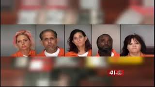Deputies arrest 5 with methamphetamine, gun in west Macon