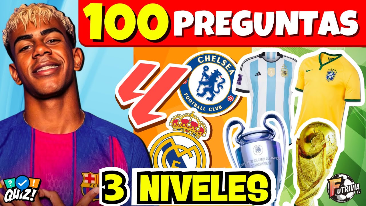 ¿Cuánto Sabes de FÚTBOL? ⚽ 100 PREGUNTAS en 3 NIVELES (Quiz 2026)