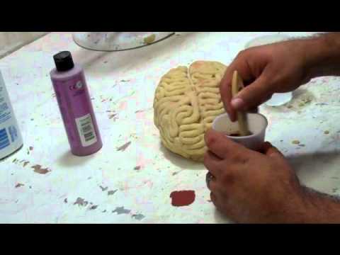 molding a brain part 5 painting - YouTube