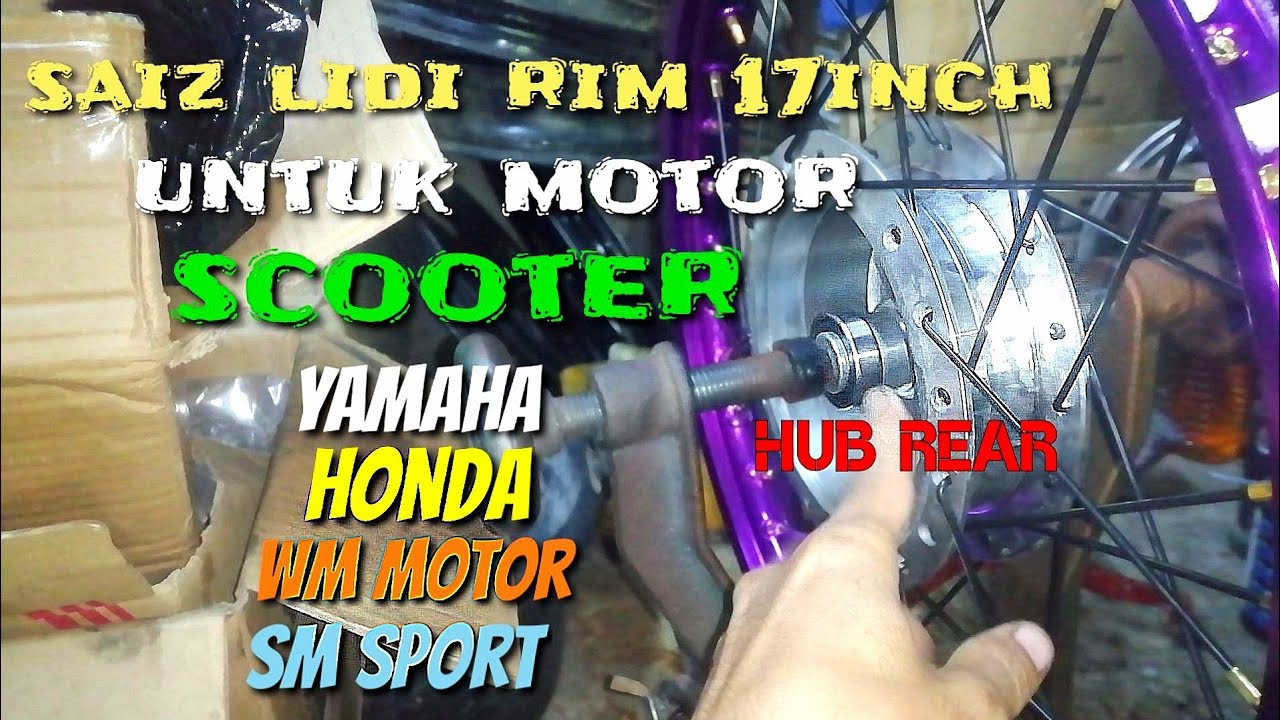 SAIZ LIDI RIM MOTOR SCOOTER 🔥 - YouTube