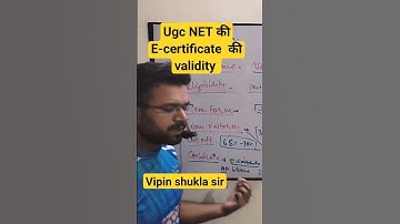 what is the validity of ugc NET e certificate #viralvideo #education #motivation #vikashdivyakirti