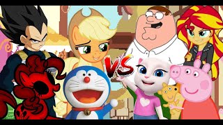 Mugen Request 675 Doraemon, Vegeta, Applejack, Zalgo Pie Vs Peter, Peppa, Angela, Evil Sunset