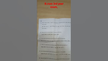 B.com 3rd year exam subject MONEY and financial management|||