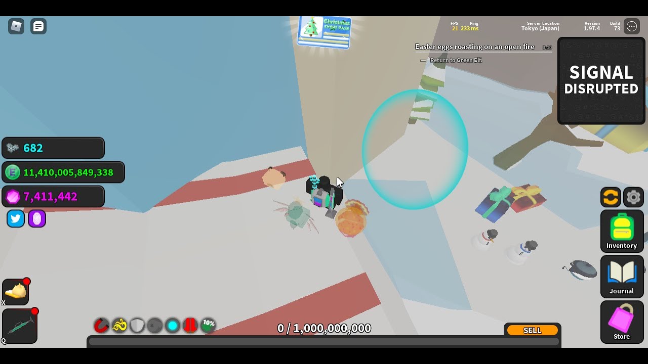 How to find the blue ring in Ghost Simulator's christmas event for