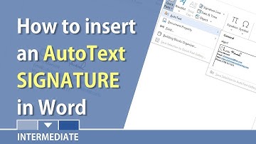 Add an AutoText Signature to Microsoft Word by Chris Menard