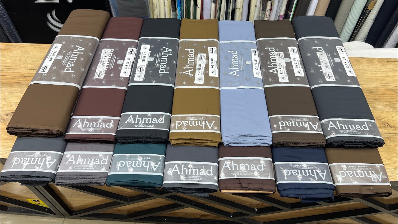 K-2 Slub by Ahmad Fabrics | Self Textured Wash n Wear | 03245008140 | 2860 