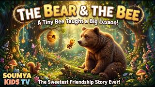 A Tiny Bee Changed a Bear's Life! 🐝🐻 | Moral Story for Kids | Bedtime Fairy Tale