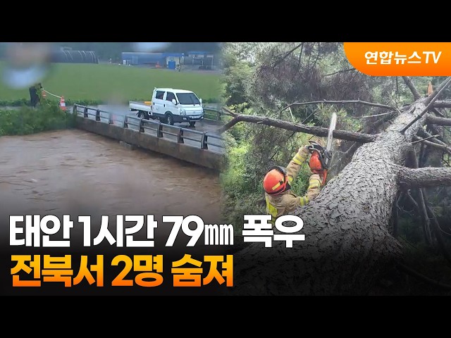 태안 1시간 79㎜ 폭우…전북서 2명 숨져 / 연합뉴스TV (YonhapnewsTV)