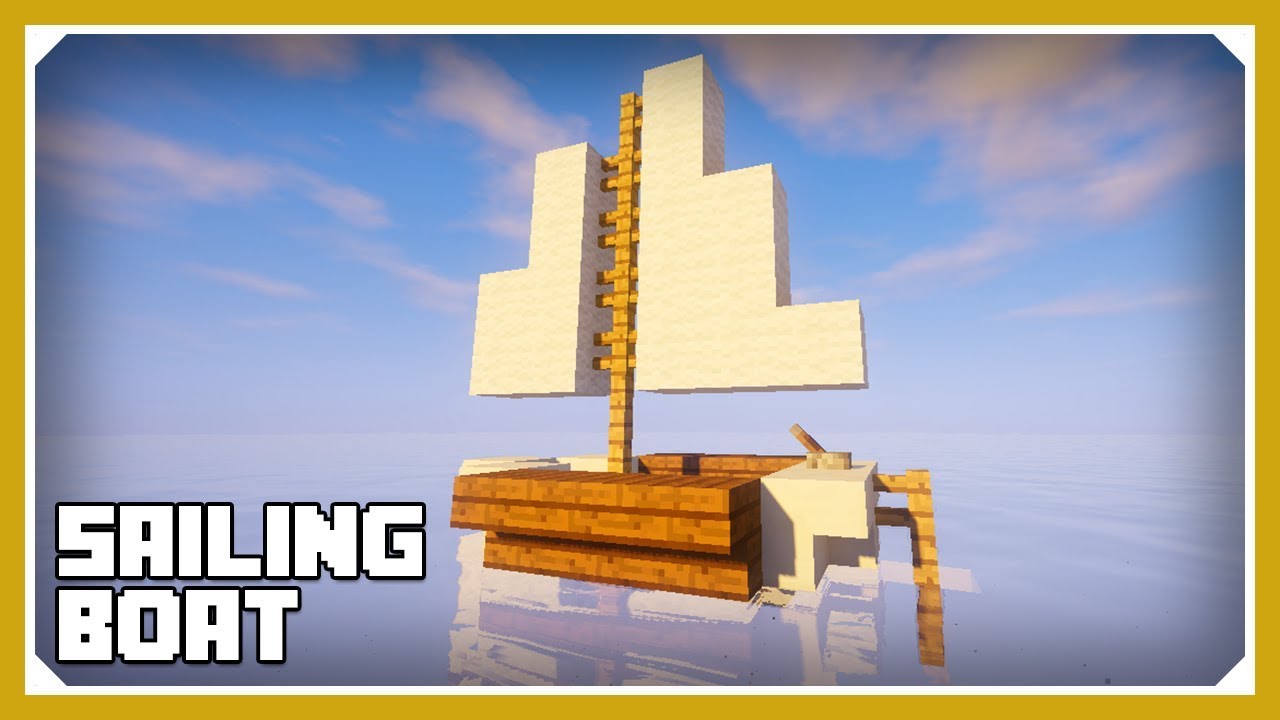 Minecraft: How To Build A Sailing Boat Tutorial (Easy 