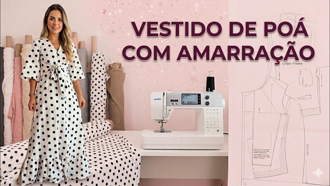 ✅️ DIY Vestido de Poá com Amarração_ Costura fácil passo a passo para iniciantes Gisleide Novelo