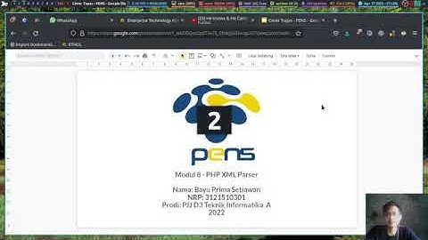 Pemrograman Web 8 | PHP XML Parser - Bayu Prima Setiawan_3121510301