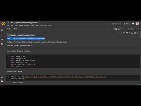 Task 1: Prediction using Supervised Machine Learning
