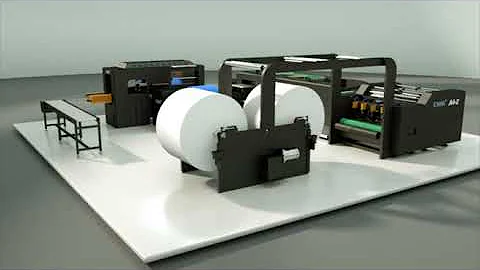 CHMA4-2 Compact A4 cut size sheeting and packaging production line