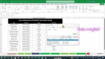 How to Delete Rows With Specific Text Without Sorting