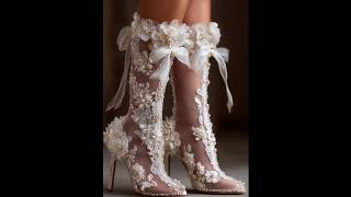 women's wedding boot design #bridehigh heels sandals #royalbride sandals #viralvideo #youtubeshorts