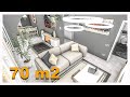 ANIMAZIONE 3D REALIZZATA CON BLOP HOME : Vivere in 70 m2  appartamento ideale per 3 persone.