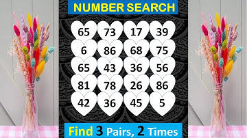 Number Search: Boost Mental Health Awareness #mindset #braingame #memory #match #puzzle #quiz #316