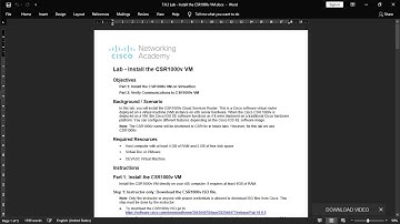 7.0.3 Lab - Install the CSR1000v VM
