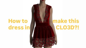 CLO3D Tutorial: Design a Red Evening Dress with Lace Details 🌹
