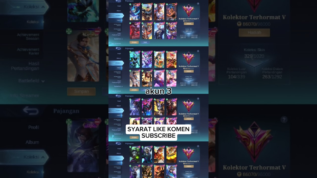 bagi bagi akun ml sultan gratis