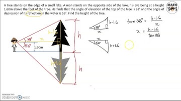 Trigonometry | Angle of Elevation and Depression (CE Board Review Problem)