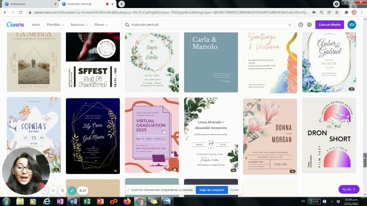 Invitaciones para boda verticales con Canva Parte 2 Entre Boda y Boda