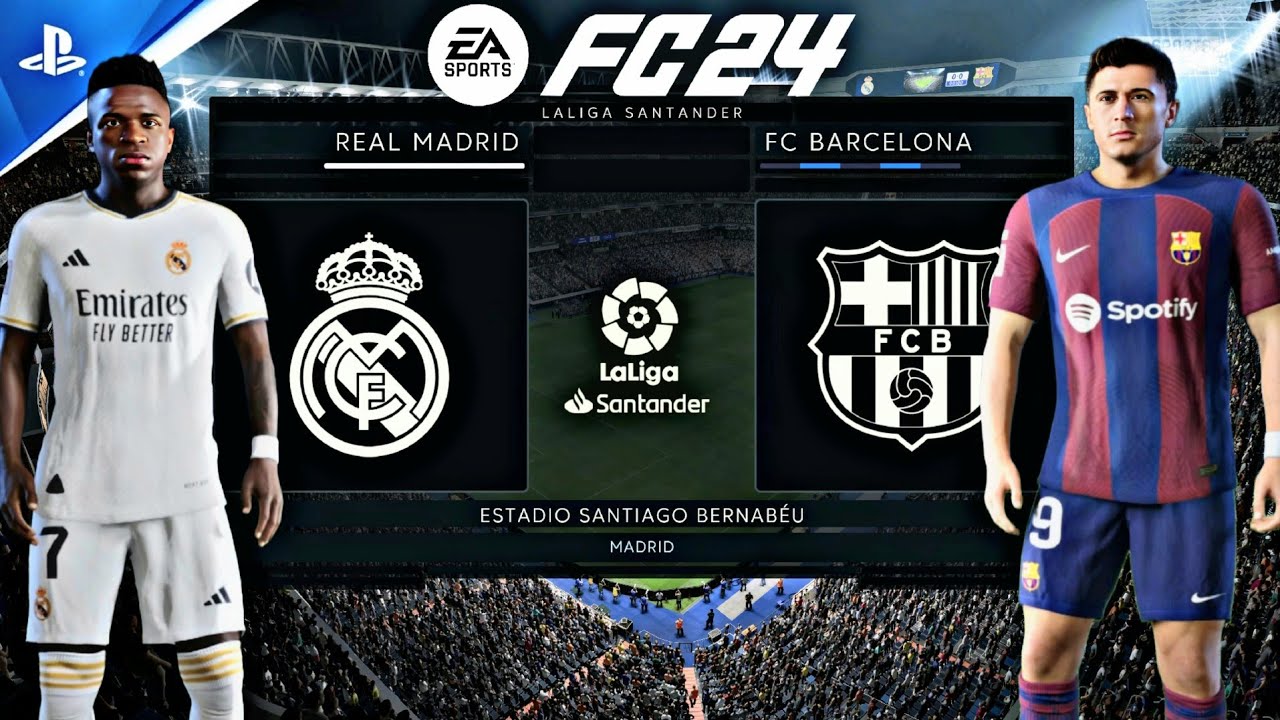 EA FC24 - Real Madrid CF vs FC Barcelona | PS5™[4K60]Gameplay | Laliga ...
