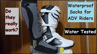 Adventure rider waterproof socks, water tested, do feet get wet ?