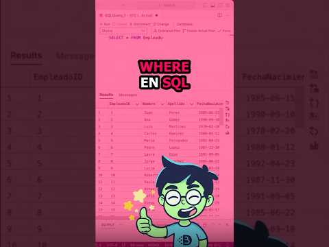 Aprende a usar WHERE en SQL #productividad #tips #sql