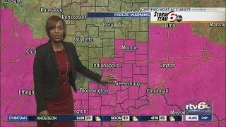Friday's Forecast: Freeze warning in effect until 10 a.m.