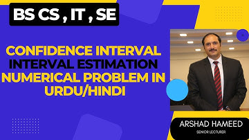 Confidence Interval| Interval Estimation| Numerical Problem in URDU/Hindi| ARSHAD HAMEED| TRICK STAT