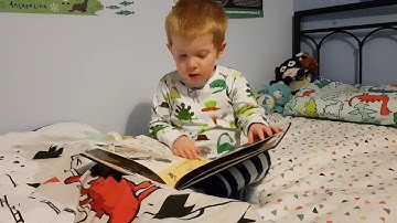 T reads The Rabbit Problem by Emily Gravett