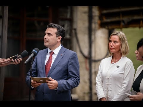 Заедничка изјава за медиумите на премиерот Заев и високата претставничка на ЕУ, Федерика Могерини