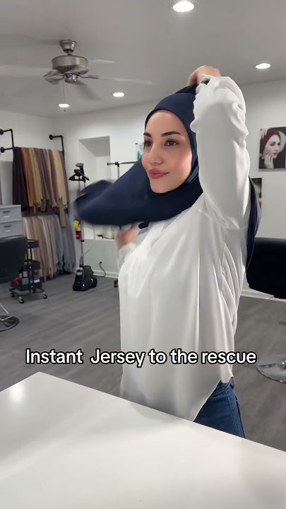 No-Pin Instant Jersey Hijab: Ready in Seconds! #HijabTutorial #ModestFashion #hijabshort #hijabshop
