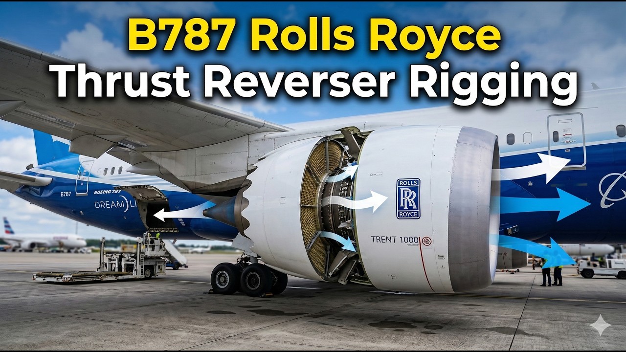 B787 Rolls Royce Thrust Reverser Rigging - YouTube