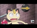 Pikachu almost caught Meowth