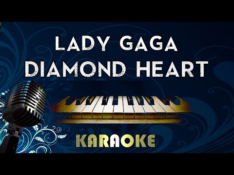 lady-gaga---diamond-heart-|-lower-key-piano-karaoke-instrumental-lyrics-cover-sing-along