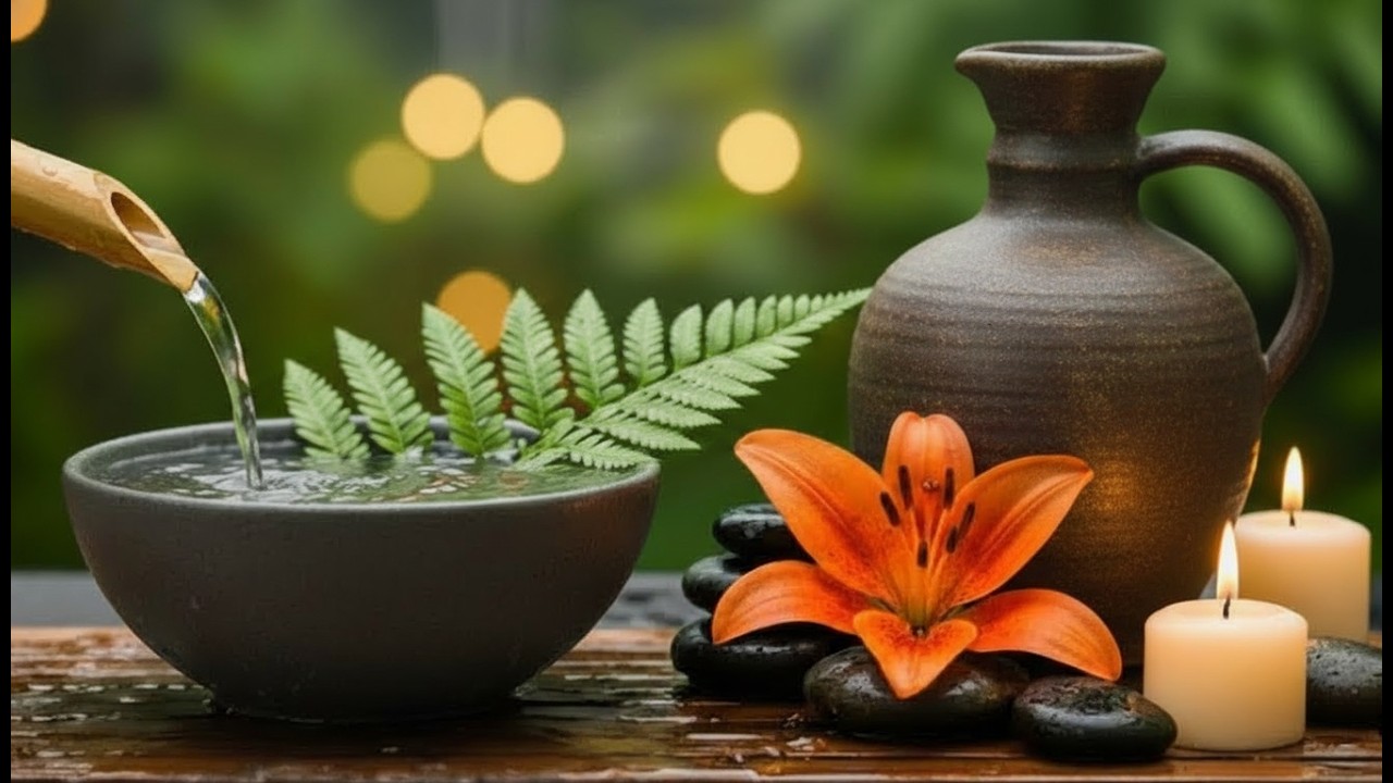 Calming Spa Ambience ✨3 Hours Waterfall Sounds for Anxiety & Night Relaxation