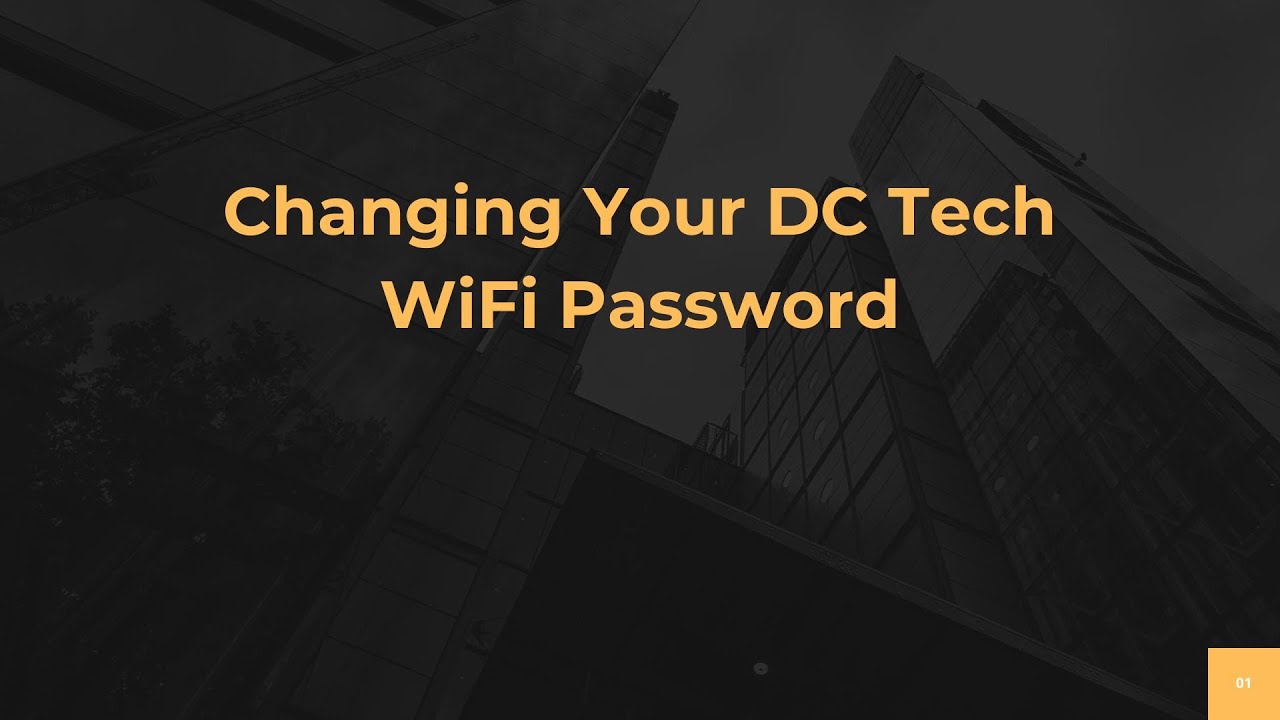 Changing Your DC Tech WiFi Password - YouTube