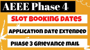AEEE Final Phase Extended application | phase 4 Slot Booking | amrita  updates | Grievance mail