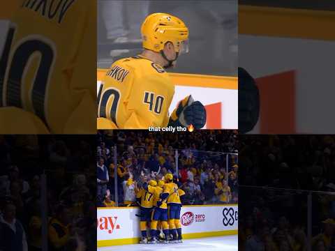 svech hits an epic celly after his first goal of the season 🗣️ #nhlhighlights #predsnhl