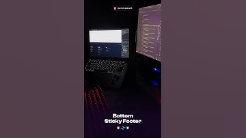 Minimal Bottom Sticky Footer (#web-development project) built using #html and #tailwindcss