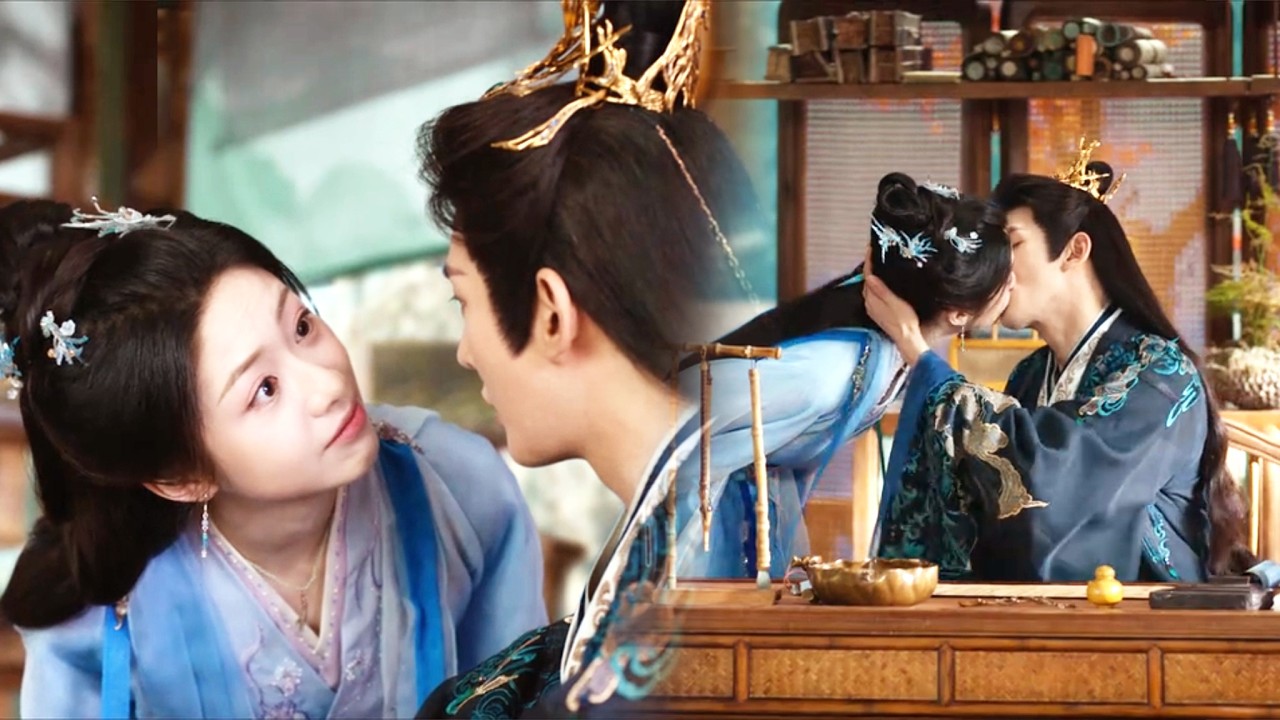 灰姑娘和朋友打鬧被王爺撞見，看著灰姑娘和其他男子親密，王爺醋意橫生直接拉過灰姑娘強吻：你只能愛我一個！#仙台有树 #邓为 #向涵之 #古装 #爱情